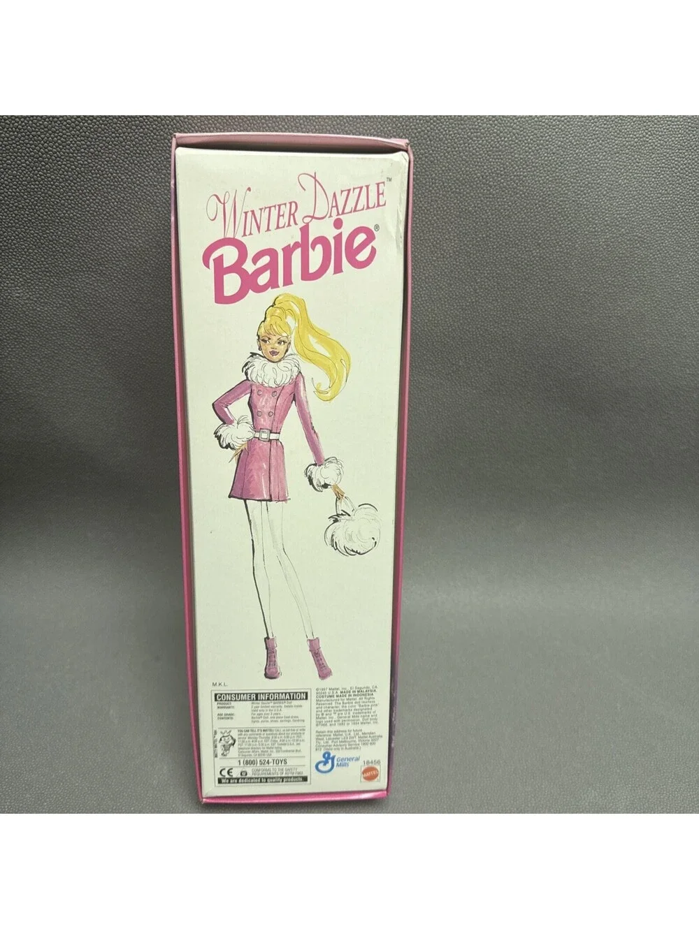 Mattel Winter Dazzle Barbie Doll 1997 Special Edition General Mills 18456 Pink